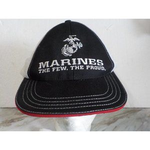 U.S. Marines United Workers Unionwear USA Snapback Black & White Trucker Hat Cap